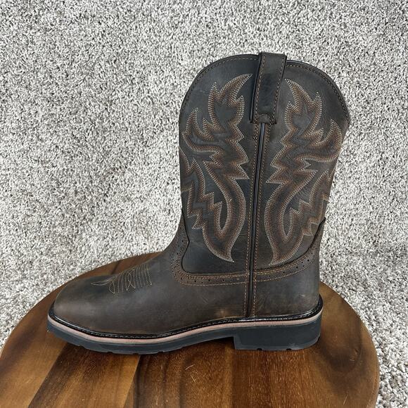 Wolverine Men’s 11.5 Rancher Square-Toe Steel-Toe Wellington Work Boots Leather - Picture 9 of 13